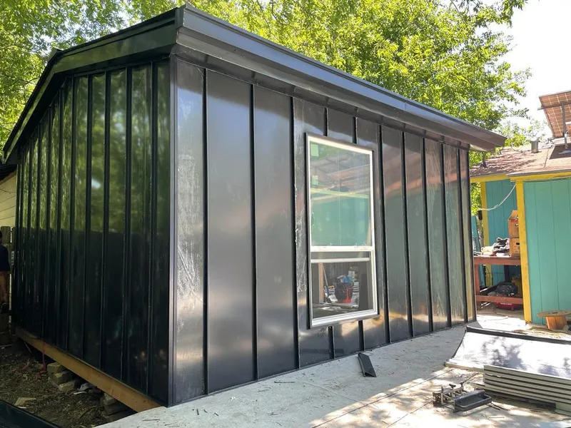 Black standing seam metal wall panels for Metal Roof Installation in Clarksville